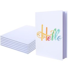 Hardcover Blank Book,6x8 Inch Unlined Sketchbook Journal 18 Sheets/36 Pages Each