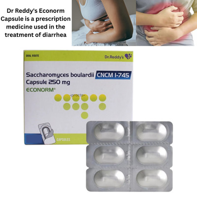 Dr Reddy's Econorm Capsule 250mg Probiotic 6 Capsules Gut Health