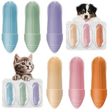 Dog Toothbrush, 6 Pack for Cats and Dogs, 360 Cleaning Finger Toothbrush Smal...