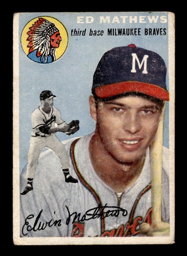 Ed Mathews #30 1954 Topps card