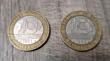 1988 - 1991 France 10 Francs Coins X 2 Circulated