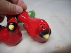 Red Bird Cardinal Salt & Pepper Shakers & Under Plate Cracker Barrel — photo 7