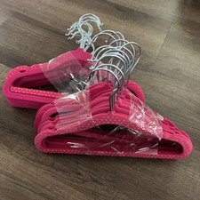 KIDS Premium Velvet Hangers 11" - Set of 27 hangers - Hot Pink, Light Pink Dots