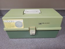 Vintage Avocado Green Plano Molding Co Three Tier Fishing Tackle Box 6300N USA