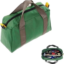 Canvas Wide Mouth Tool Bag, Large Capacity Tool Bags 11.8"L x 4.72"W x 7.09"H