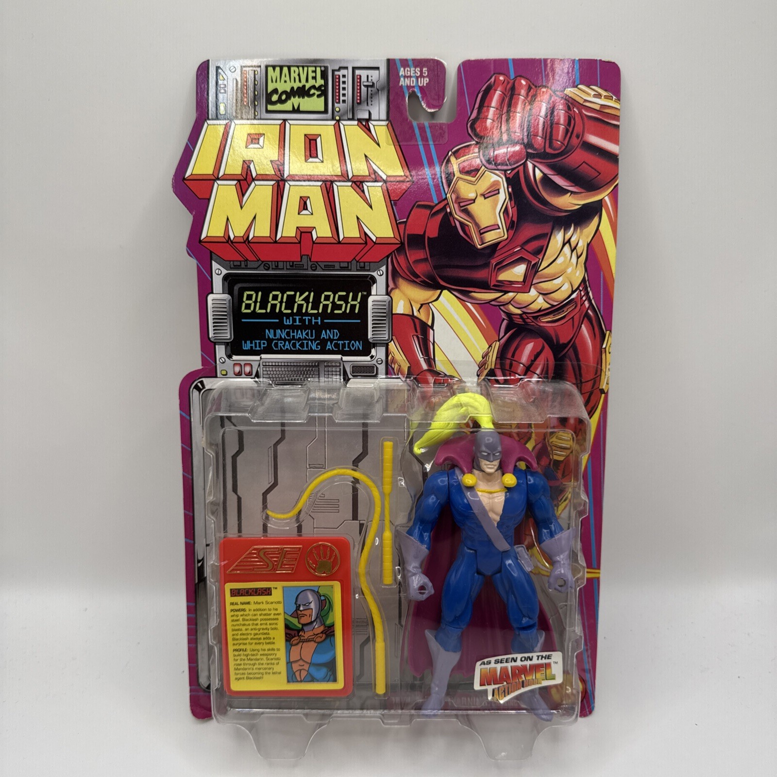 Iron Man Blacklash Marvel Articulated Action FigureToy Biz 1994