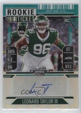 2024 Panini Contenders Optic Teal Prizm 32/99 Leonard Taylor III #155 Auto 0w8p