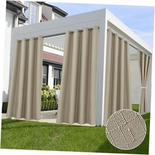 Outdoor Curtains for Patio Waterproof-4 Panels 54"W x 84"L (Pack of 4) Taupe