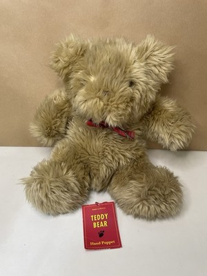 1990s Marks & Spencer Teddy Bear Hand Glove Puppet. Soft Plush Toy Vintage 1993