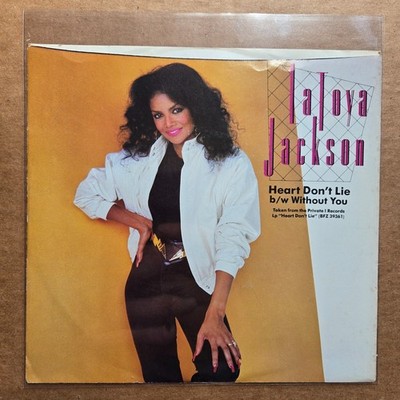 LA TOYA JACKSON Heart Don't Lie/Without You R&B SOUL 45 7'' Vinyl Record