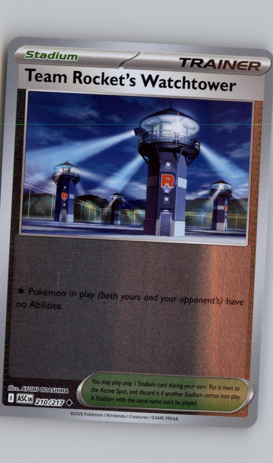 Team Rocket's Watchtower 210/217 Ascended Heroes Pokemon Reverse Holo NM