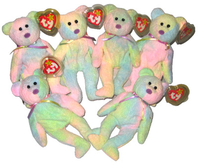 RARE GROOVY LOT OF 6 TY BEANIE BABIE MWMT ($40+) FREE SHIPPING | eBay