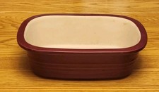 Pampered Chef Stoneware Rectangular Baker Dish 9 x 13 Cranberry Red Made in USA