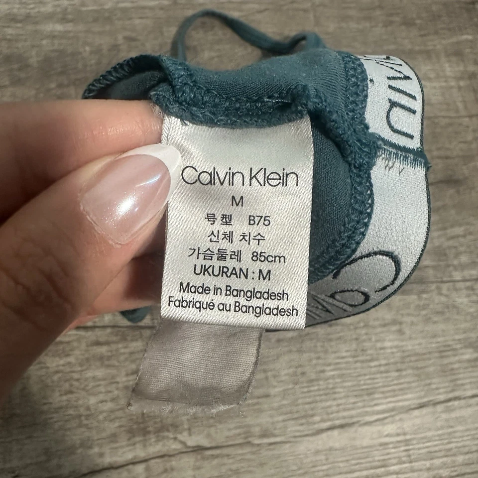 Sujetador Bralette Mujer Calvin Klein Motive Algodón Ligeramente Forrado M Verde Esmeralda Foto 4 de 4