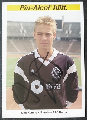 1226 Dirk Kunert Blau Weiß 90 Berlin autograph card original signed