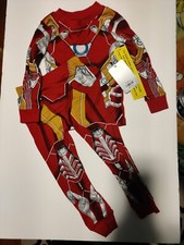 Disney Store Marvel Iron Man Costume Tight Fit Pajama Set Sz:2  New  y60 