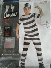 Convict Costume  Forum SIZE S 4 - 6  50  OFF