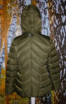  *DKNY - Donna Karan New York Daunen Winter Jacke M oliv grün wie Neu* 