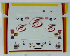HO Scale Slot Car Water Slide Decal, Silk Screen w/ White NOT A COLOR COPY - NOS