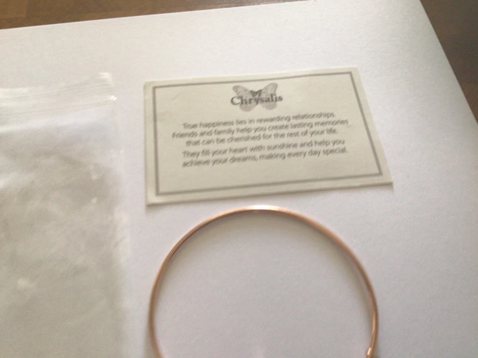 Pulseira expansível folheada a ouro rosa 18K Chrysalis God Filh - Imagem 2 de 4