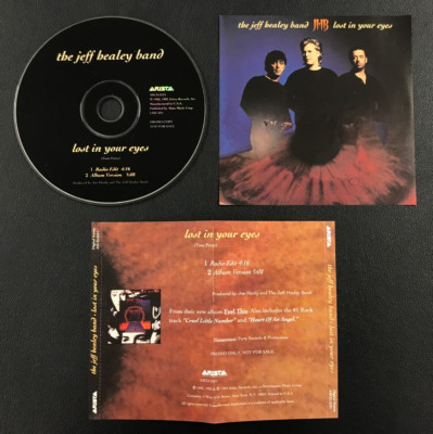 1993 The Jeff Healey Band: Lost In Your Eyes PROMO CD Single w/F+B Inserts VTG!