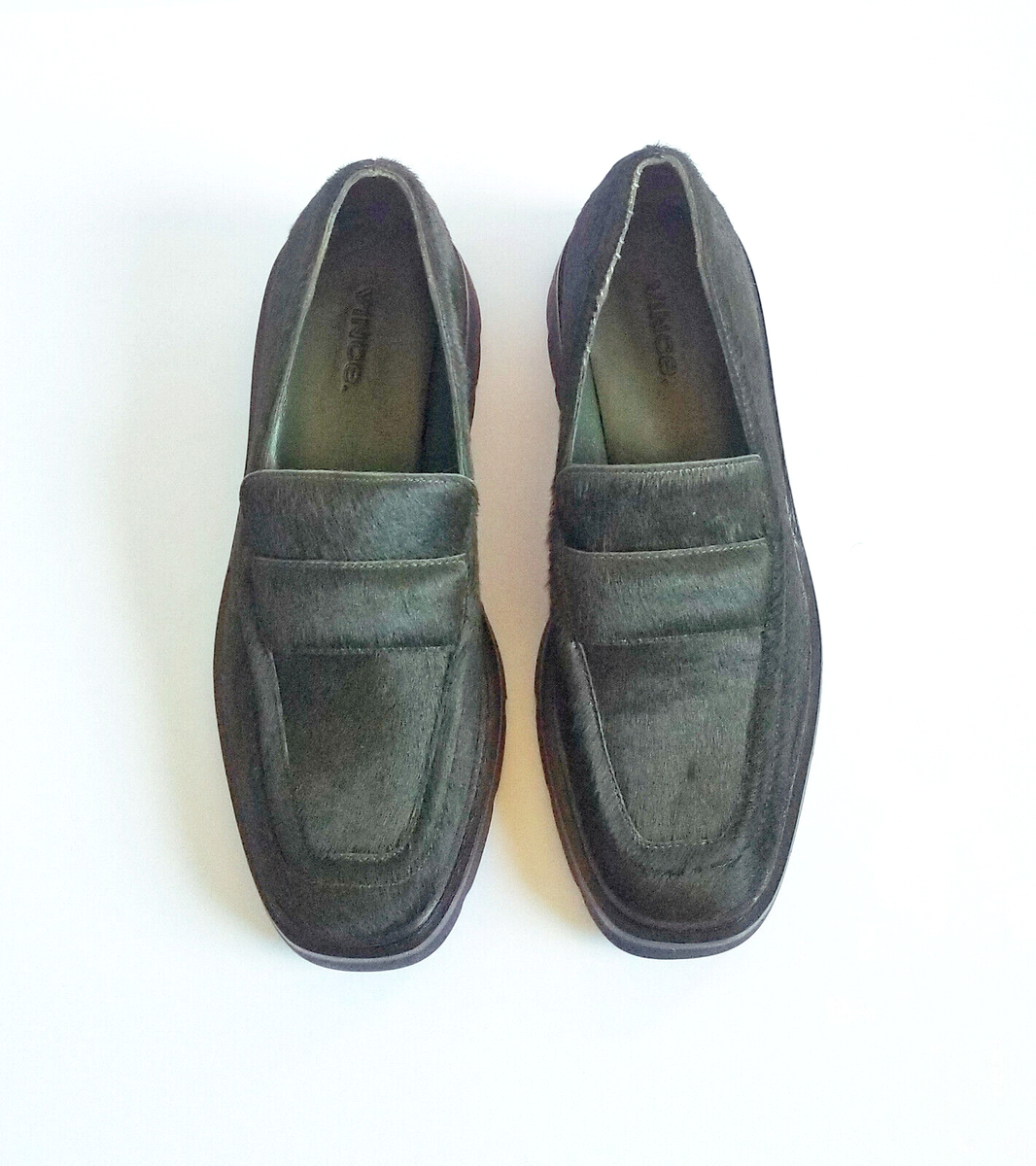 Vince Robin pony hair loafers - green, women’s 8 VINCE Robin Penny Loafers Dark Green Calf Hair EU 36 US 6  main image 4