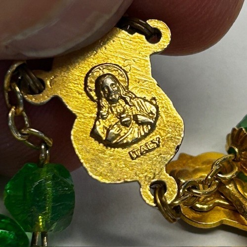 vintage catholic rosary beads 19 inches Made in Italy - Picture 6 of 16