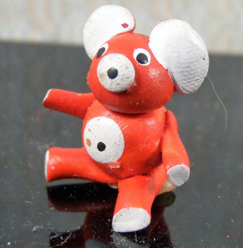 Vintage Artist Made TEDDY BEAR TOY 1:12 Dollhouse Miniature
