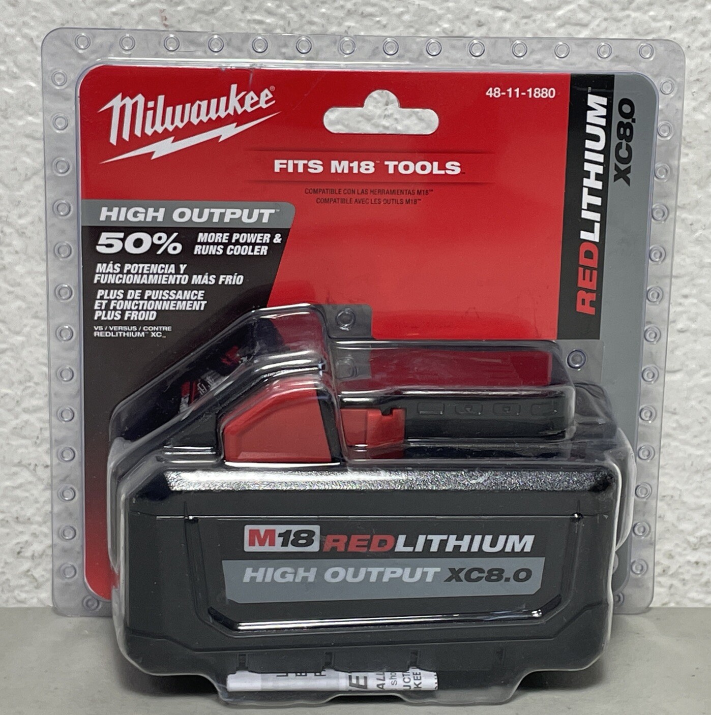 New Genuine Milwaukee M18 XC8.0 Red Lithium High Output Battery Pack 48
