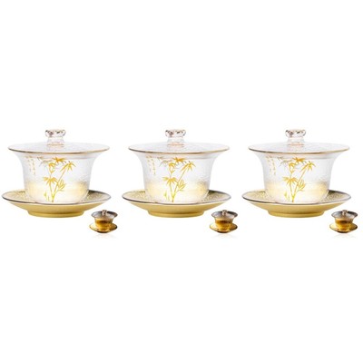  3 Sets Schüssel Schwanenhals Gaiwan Cha Teetasse Für Oolong Hotel Büro