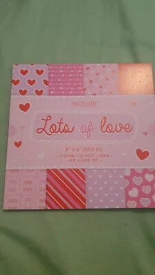 Paquete de papel de diseño Dovecraft 6" x 6" - Lotes de amor 30 hojas, PACK COMPLETO