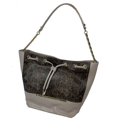 Roberto Cavalli Class Candy Leopard Satchel Bag