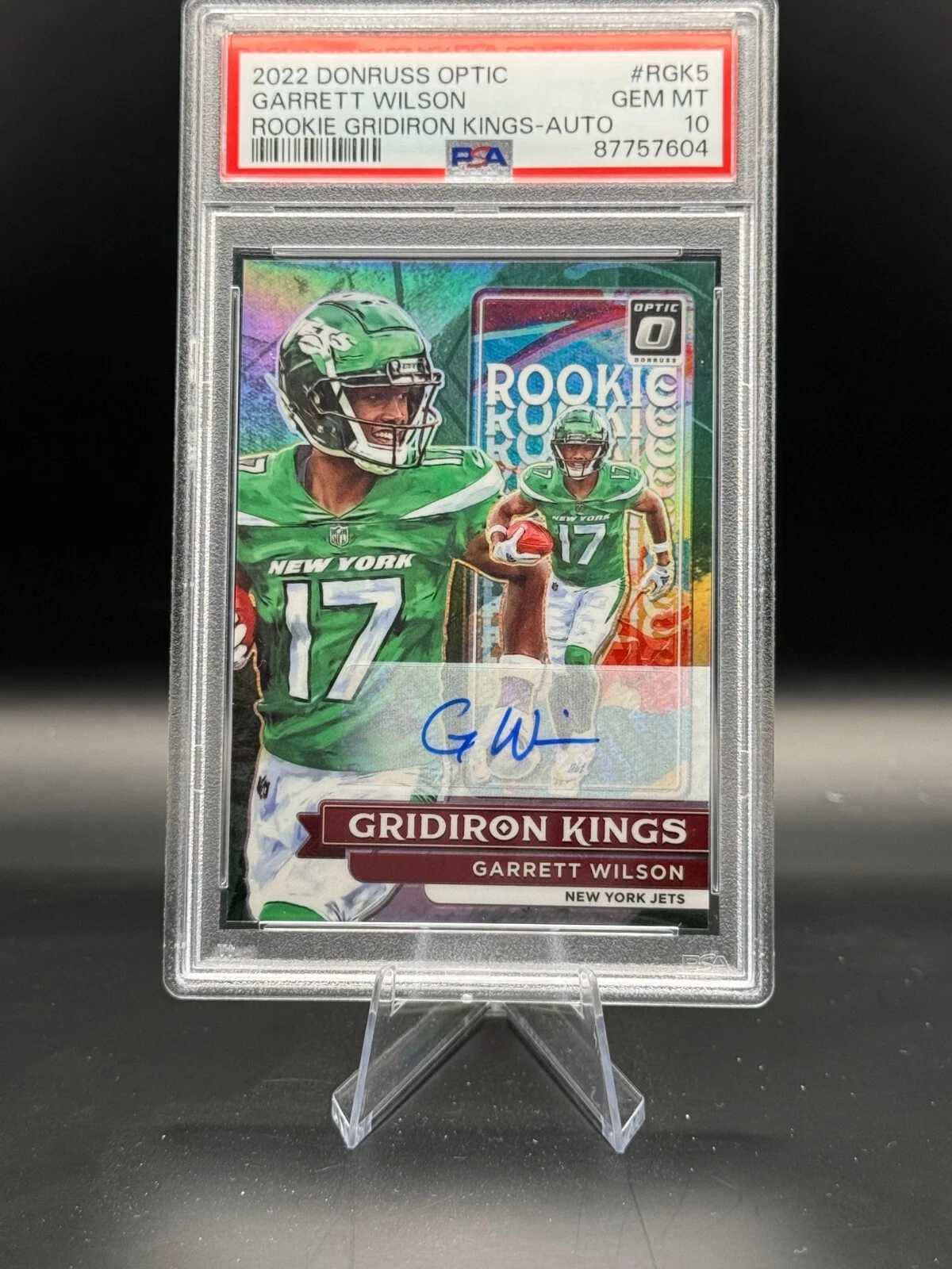 Garrett Wilson Panini Donruss Optic Rookie Gridiron Kings #RGK5 Autograph