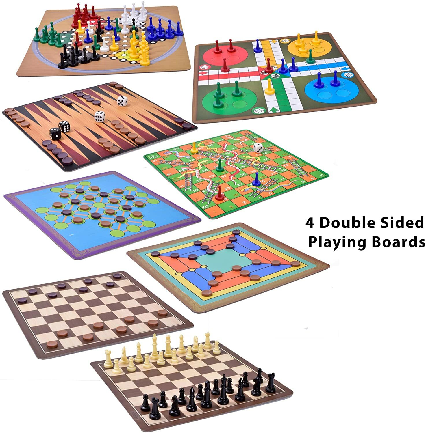 Compendium of Games Chess Ludo Draughts Snakes/ Ladder Backgammon Family  Fun | eBay