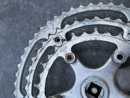 Stronglight 107 pédalier crankset Triple 175mm 14x125 52/42/32 Peugeot Gitane - Foto 6 di 7