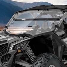 Front Flip Windshield Scratch Resistant 2-IN-1 For Can-Am Maverick X3 2018-2025