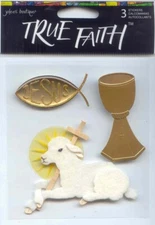 RARE True Faith Jolee's Boutique 3D Stickers JESUS Theme 62352 Fast FREE Ship!