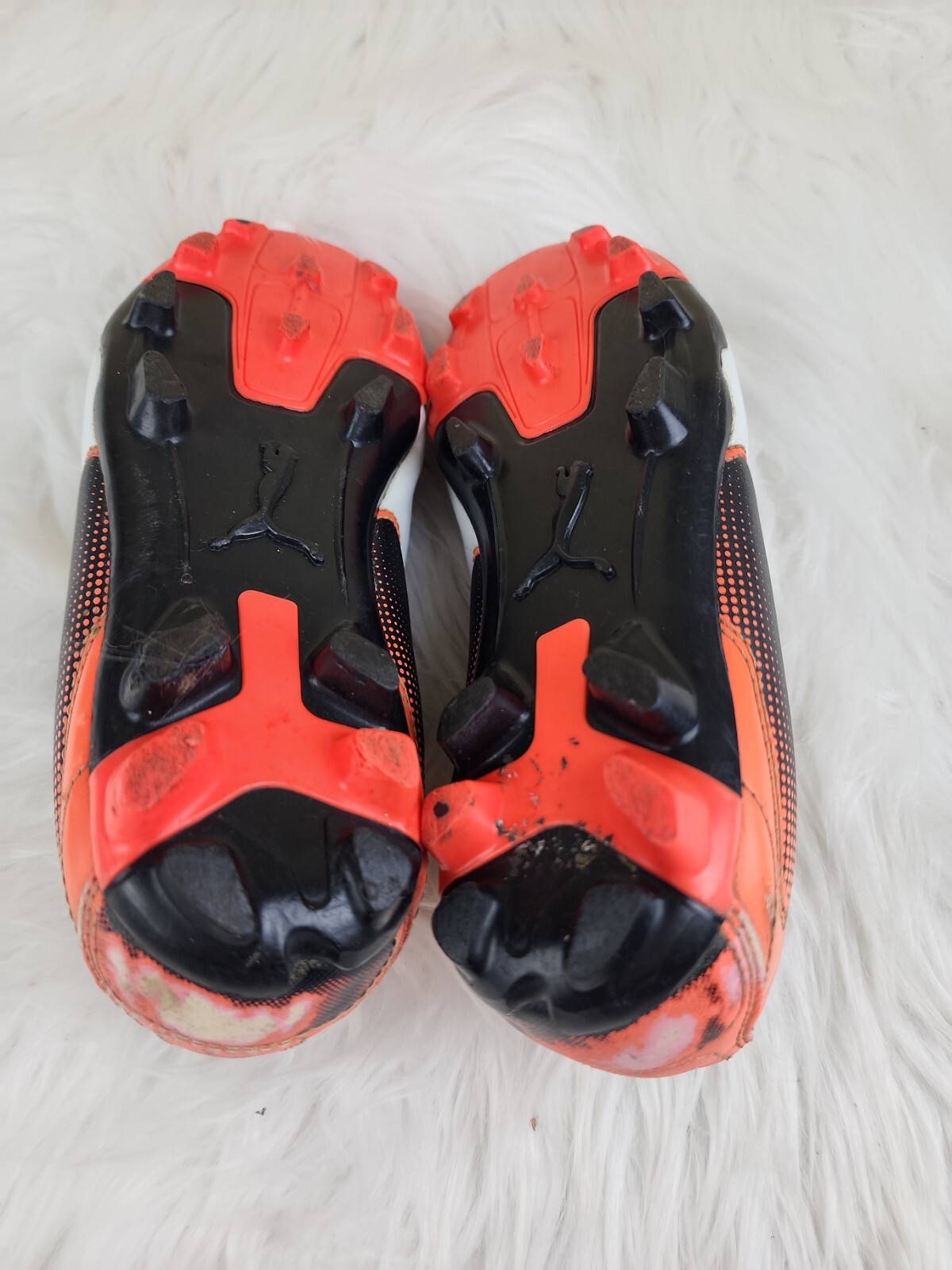 PUMA ADRENO SOCCER CLEATS SHOES BLACK/ORANGE ( SIZE 2.5Y ) YOUTH eBay