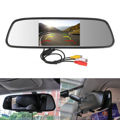 5'' Screen TFT Car LCD Rear View Reversing Mirror Monitor for Backup Camera US