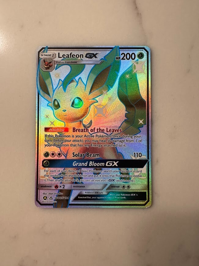Pokemon Leafeon GX SV46/SV94 Shiny Full Art Hidden Fates - LP
