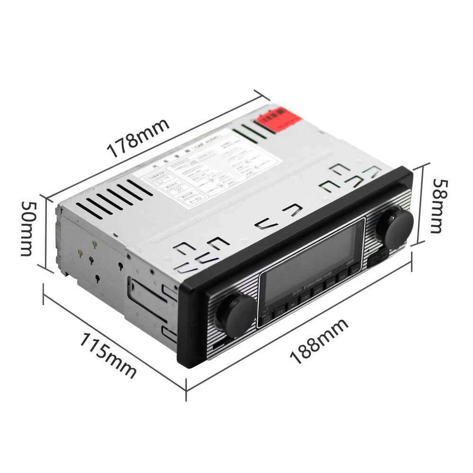 Reproductor de MP3 de radio FM para automóvil Bluetooth de colección USB clásico receptor de audio estéreo AUX Foto 2 de 4