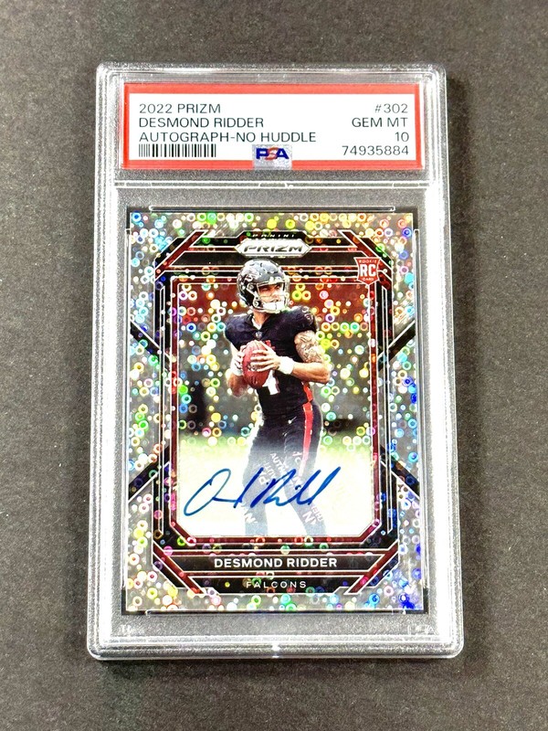 2022 Prizm DESMOND RIDDER Rookie Autograph No Huddle Disco Prizm AUTO PSA 10 GEM