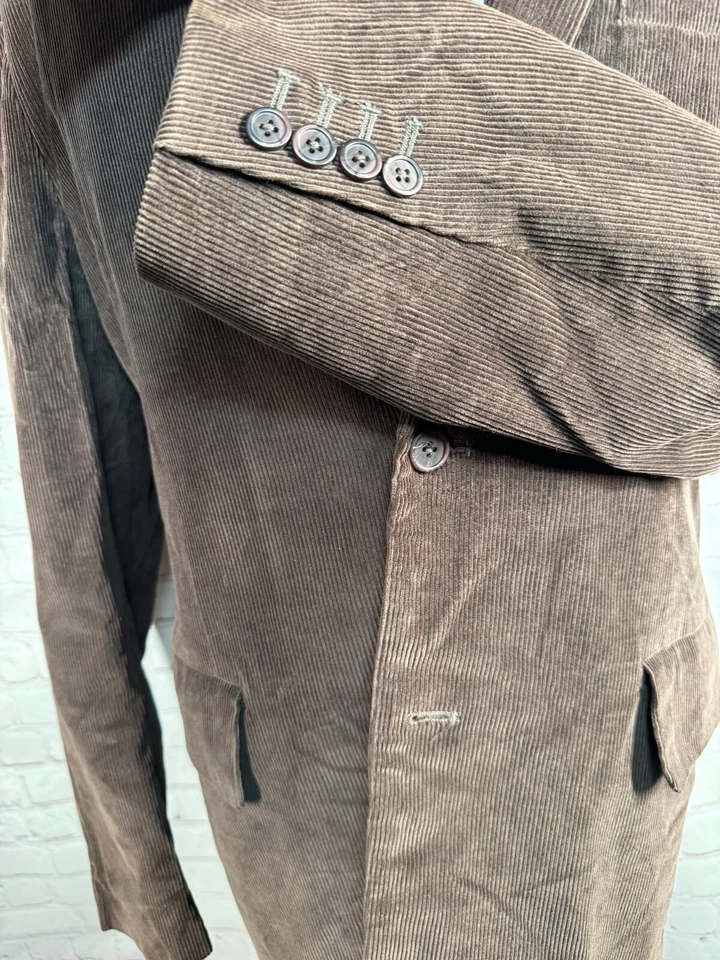 DKNY 男式棕色 COTTON CORDUROY REG 适合运动外套西装外套,尺寸 42L — 第 4/4 张图片