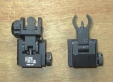 PRO MAG Aluminum Fold Down Front & Rear Rifle Sights in Very Good Used Condition