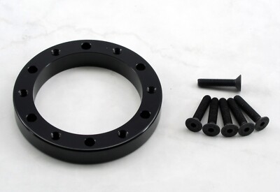 Black Steering Wheel Spacer 12mm Thick for MOMO SPARCO OMP NRG SABELT GRIP ROYAL