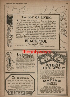 Lebensfreude, Blackpool, Nation's Tonic, Werbebuchillustration, 1918