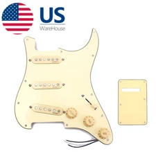 High Quality Alnico V 5 Loaded SSS Pickguard Pickup Back Plate Set for ST Strat