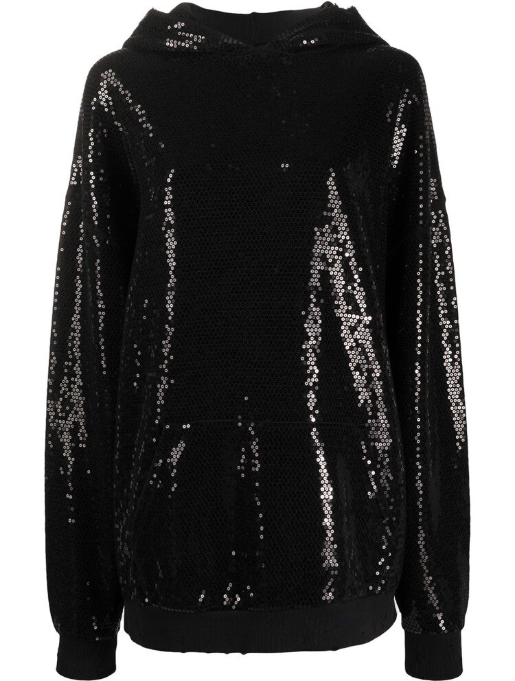 Sequin Hoodie-Black Sequin Hoodie-Black