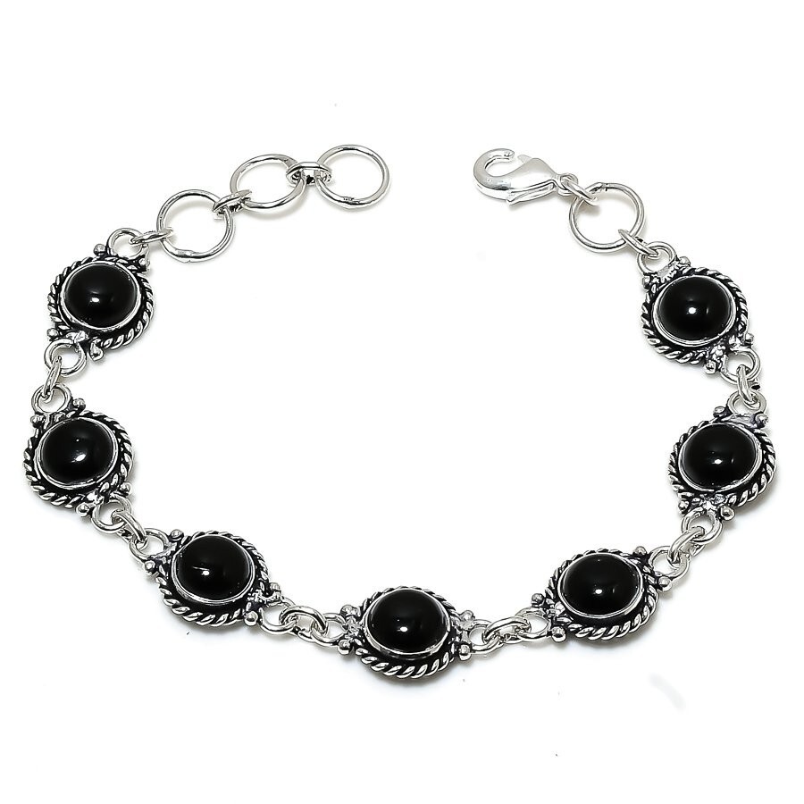 Black Onyx Gemstone Handmade 925 Sterling Silver Jewelry