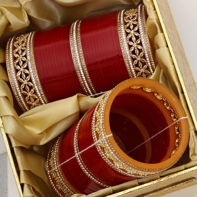 chura India Bridal Choora Punjabi Red Chura Wedding Traditional Cubic